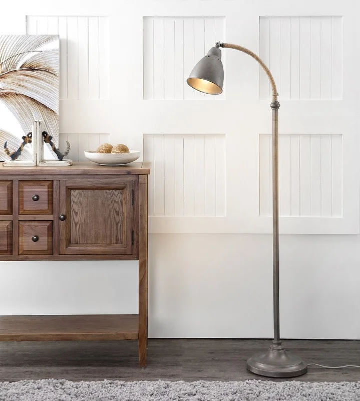 Industrial Style Floor Lamp with Exposed Bulbs for Loft ApartmentsSafavieh Naldo 60-Inch H Floor Lamp - Dark Grey