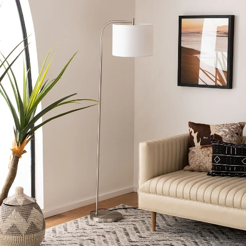 Rustic Farmhouse Style Floor Lamp for Cozy BedroomsSafavieh Rafin Floor Lamp - Nickel Rustic Farmhouse Style Floor Lamp for Cozy BedroomsSafavieh Rafin Floor Lamp - Nickel