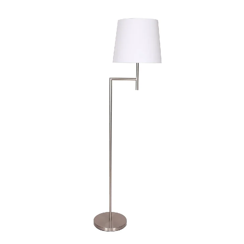 USB Charging Port Floor Lamp for Convenient Device ChargingSarantino Nickel Metal Arc Floor Lamp USB Charging Port Floor Lamp for Convenient Device ChargingSarantino Nickel Metal Arc Floor Lamp