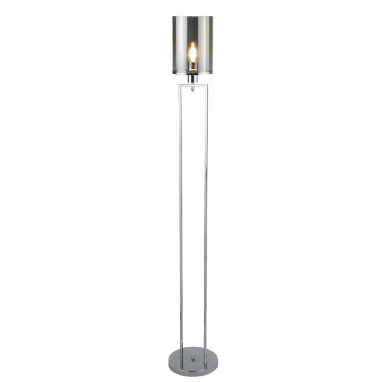 Modern Minimalist Floor Lamp for Contemporary Living RoomsSearchlight 1 Light Floor Lamp Chrome Glass Shades Modern Minimalist Floor Lamp for Contemporary Living RoomsSearchlight 1 Light Floor Lamp Chrome Glass Shades