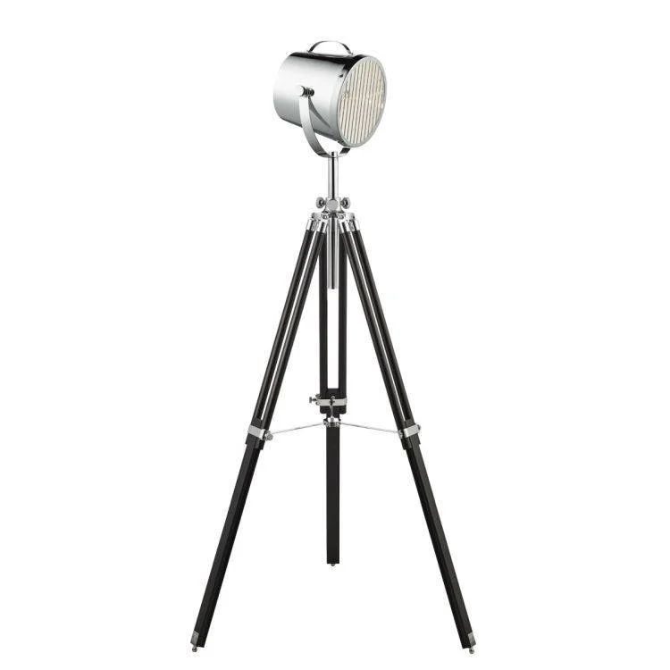 Bohemian Inspired Floor Lamp for Eclectic Home DecorSearchlight Stage Light Black Floor Lamp Chrome Shade Bohemian Inspired Floor Lamp for Eclectic Home DecorSearchlight Stage Light Black Floor Lamp Chrome Shade