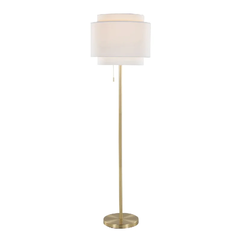 Gold Metal/Off-White Linen