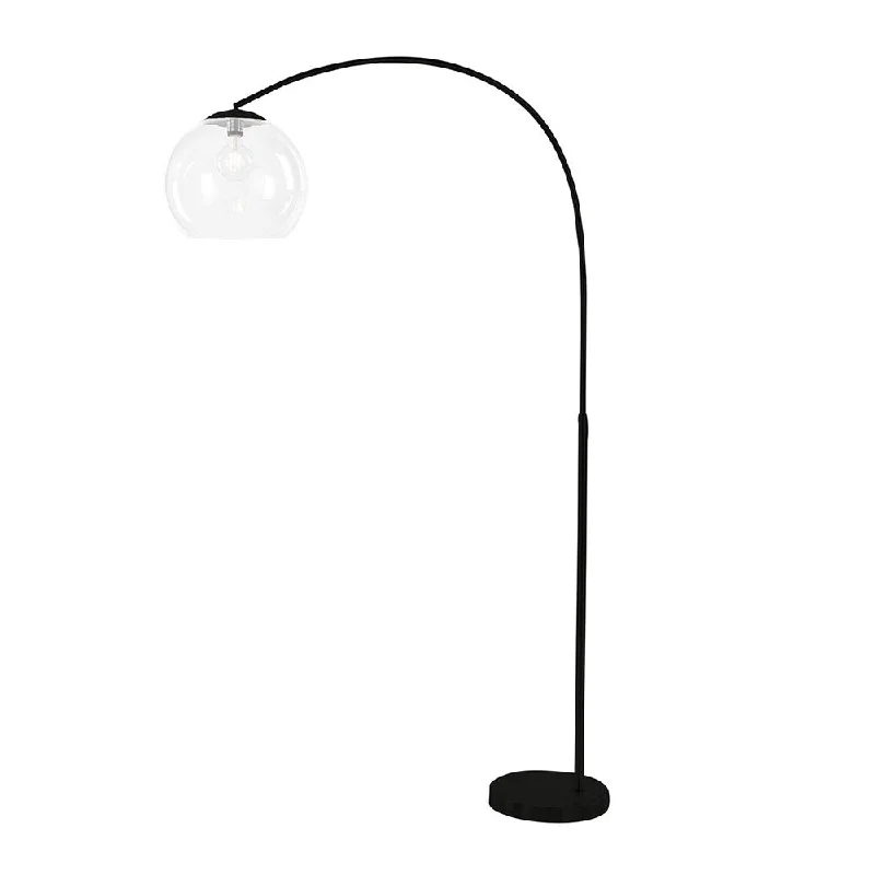 Industrial Style Floor Lamp with Exposed Bulbs for Loft ApartmentsOver 1 Light Floor Lamp Arc Black With Acrylic Shade - SL91207BK Industrial Style Floor Lamp with Exposed Bulbs for Loft ApartmentsOver 1 Light Floor Lamp Arc Black With Acrylic Shade - SL91207BK