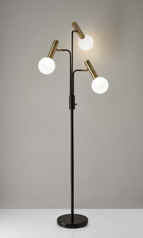 Marble Base Floor Lamp for a Touch of LuxurySleek Black and Brass Finish LED 3-Arm Floor Lamp By Homeroots Marble Base Floor Lamp for a Touch of LuxurySleek Black and Brass Finish LED 3-Arm Floor Lamp By Homeroots