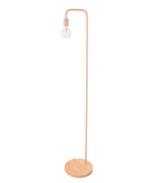Industrial Style Floor Lamp with Exposed Bulbs for Loft ApartmentsSLIM Blonde Wood And Copper Floor Lamp - SLIM-F1C Industrial Style Floor Lamp with Exposed Bulbs for Loft ApartmentsSLIM Blonde Wood And Copper Floor Lamp - SLIM-F1C