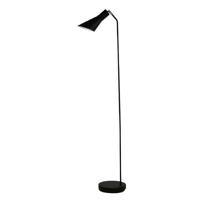 Modern Minimalist Floor Lamp for Contemporary Living RoomsThor 1 Light Floor Lamp Black - OL93933BK