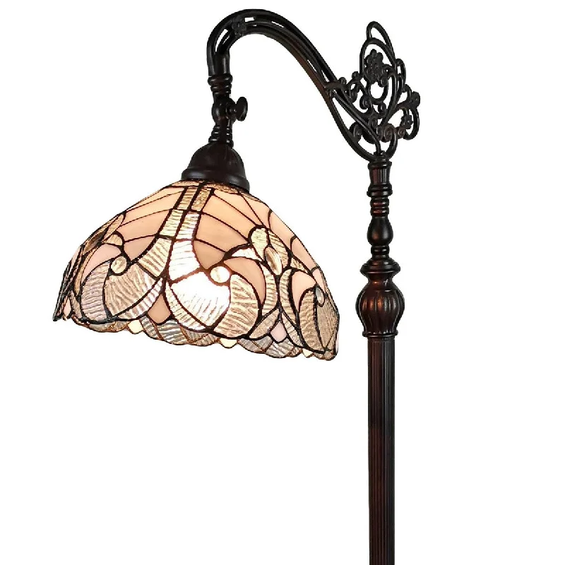 Glass Floor Lamp with Frosted Shades for Soft Diffused LightTiffany Style Floor Lamp Arched 62" Tall Stained Glass White Mahogany Bedroom Living Room Reading Gift AM262FL11B Amora Lighting Glass Floor Lamp with Frosted Shades for Soft Diffused LightTiffany Style Floor Lamp Arched 62" Tall Stained Glass White Mahogany Bedroom Living Room Reading Gift AM262FL11B Amora Lighting
