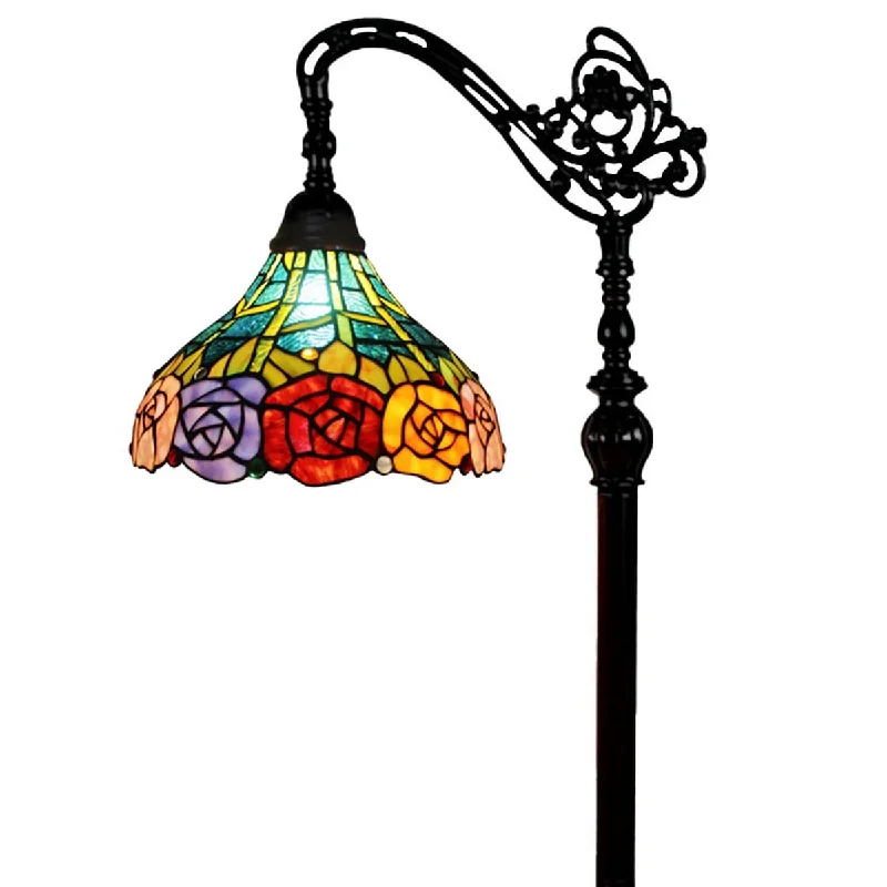 Way Switch Floor Lamp for Multiple Light Intensity LevelsTiffany Style Floor Lamp Arched Standing 62" Tall Stained Glass Rose Flower Bedroom Reading Gift AM035FL12B Amora Lighting Way Switch Floor Lamp for Multiple Light Intensity LevelsTiffany Style Floor Lamp Arched Standing 62" Tall Stained Glass Rose Flower Bedroom Reading Gift AM035FL12B Amora Lighting