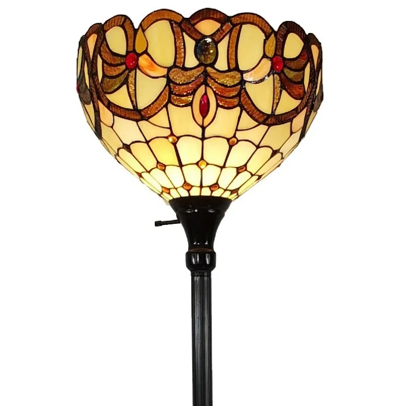 Industrial Style Floor Lamp with Exposed Bulbs for Loft ApartmentsTiffany Style Floor Lamp Torchiere Standing 72" Tall Stained Glass Tan Bedroom Reading Gift AM279FL14B Amora Lighting Industrial Style Floor Lamp with Exposed Bulbs for Loft ApartmentsTiffany Style Floor Lamp Torchiere Standing 72" Tall Stained Glass Tan Bedroom Reading Gift AM279FL14B Amora Lighting