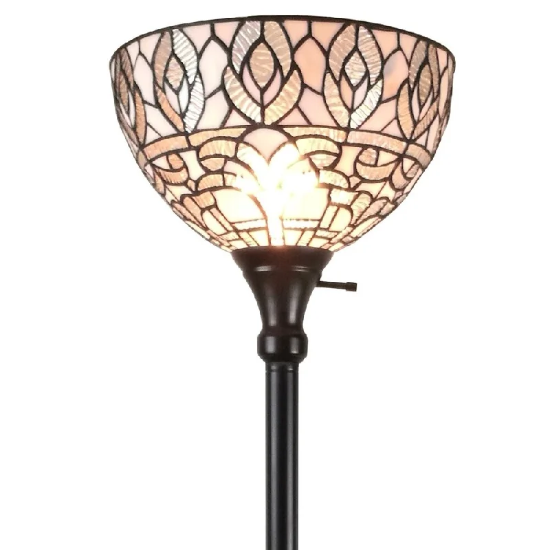 Fabric Floor Lamp with a Linen Shade for a Relaxed AestheticTiffany Style White Color Torchiere Floor Lamp 72" Tall AM275FL12B Amora Lighting Fabric Floor Lamp with a Linen Shade for a Relaxed AestheticTiffany Style White Color Torchiere Floor Lamp 72" Tall AM275FL12B Amora Lighting