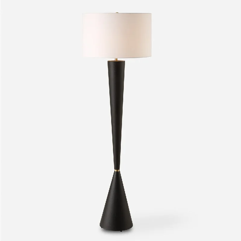 Metal Floor Lamp with a Matte Black Finish for a Sleek LookUttermost Layla Black Tapered Floor Lamp - 63.25'' H X 20'' W X 20'' D Metal Floor Lamp with a Matte Black Finish for a Sleek LookUttermost Layla Black Tapered Floor Lamp - 63.25'' H X 20'' W X 20'' D