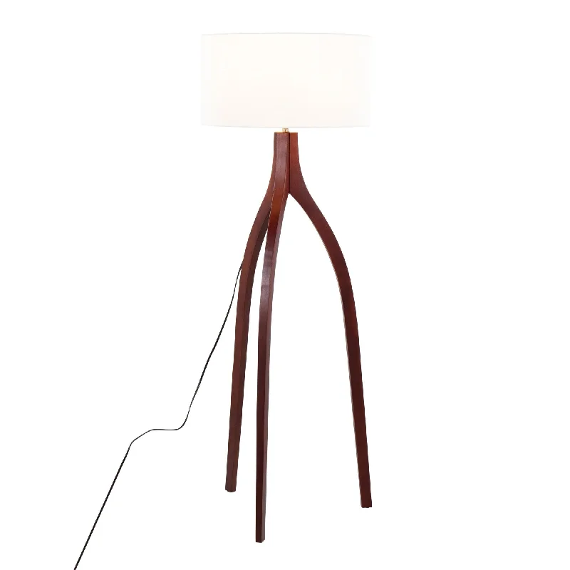 Walnut Wood, White Fabric