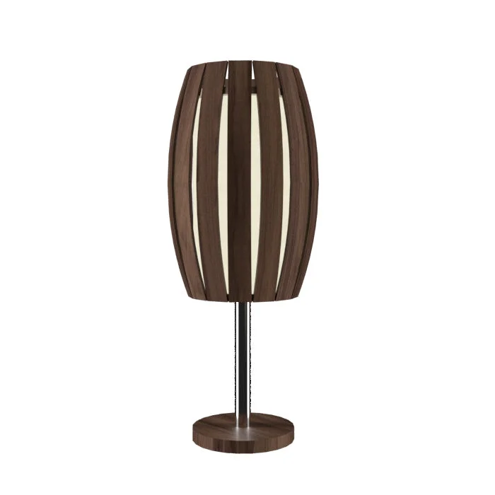 mid century modern table lamps with iconic designs for a stylish studyAccord Lighting 7011.18 Barrel Led Table Lamp Lamp Wood/Stone/Naturals