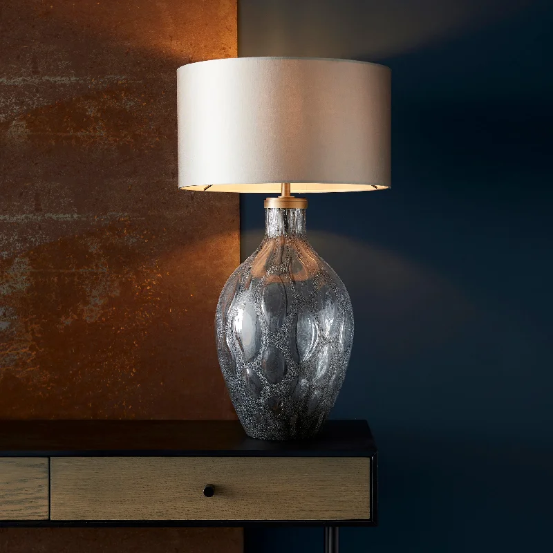 rustic farmhouse table lamps for cozy kitchensAmos Pomeroy Table Lamp Charcoal