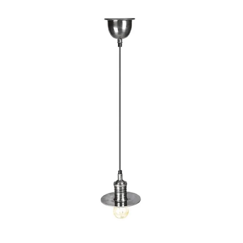 Industrial Style Ceiling Lights with Exposed Bulbs and Metal CagesBistino Pendant Light Small 1x40w E27 in Antique Silver Industrial Style Ceiling Lights with Exposed Bulbs and Metal CagesBistino Pendant Light Small 1x40w E27 in Antique Silver