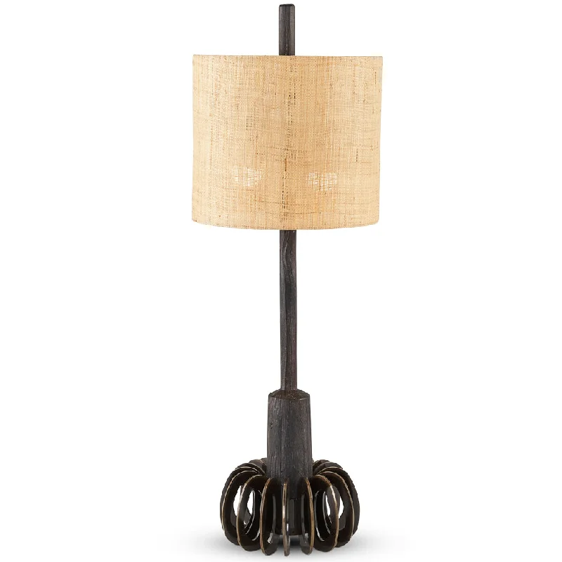 rustic farmhouse table lamps for cozy kitchensBronzed Silhouette Loops Table Lamp
