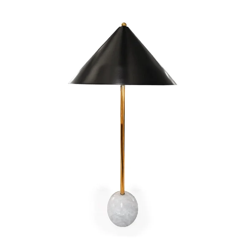 metal table lamps with a matte black finish for a sleek appearanceCalacatta 2
