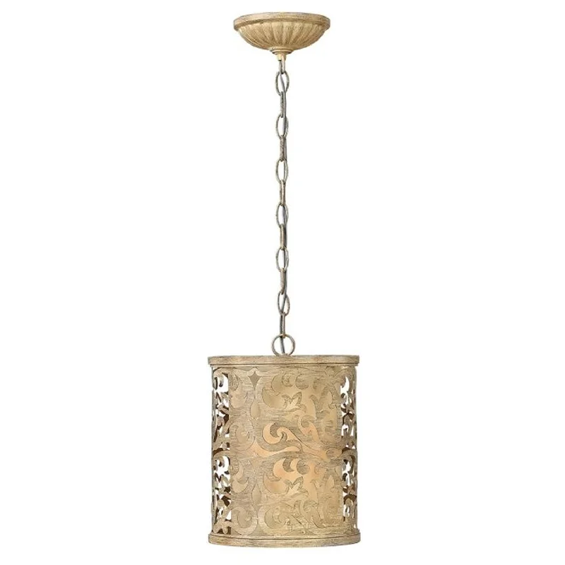 Rustic Ceiling Lights with Reclaimed Wood and Distressed FinishesCarabel Mini Pendant Light E27 in Brushed Champagne Elstead Lighting - ELS.HK-CARABEL-P-A Rustic Ceiling Lights with Reclaimed Wood and Distressed FinishesCarabel Mini Pendant Light E27 in Brushed Champagne Elstead Lighting - ELS.HK-CARABEL-P-A
