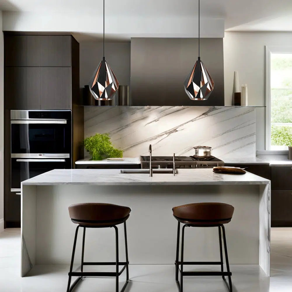 Modern Minimalist Ceiling Lights for Contemporary InteriorsCarlton 1 Pendant Light Small in Black/Copper or White/Gold Modern Minimalist Ceiling Lights for Contemporary InteriorsCarlton 1 Pendant Light Small in Black/Copper or White/Gold