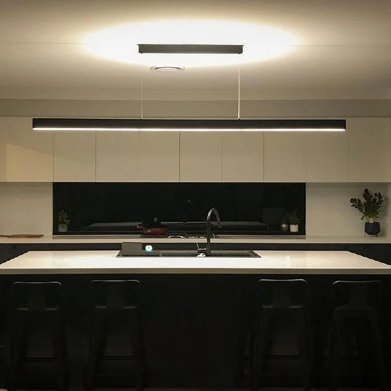 Tropical - Themed Ceiling Lights with Palm - Leaf Shapes and Rattan WrapsClimene 2 LED Pendant Light CCT 48w in Black, White, Brushed Aluminium, Oak or Walnut Tropical - Themed Ceiling Lights with Palm - Leaf Shapes and Rattan WrapsClimene 2 LED Pendant Light CCT 48w in Black, White, Brushed Aluminium, Oak or Walnut