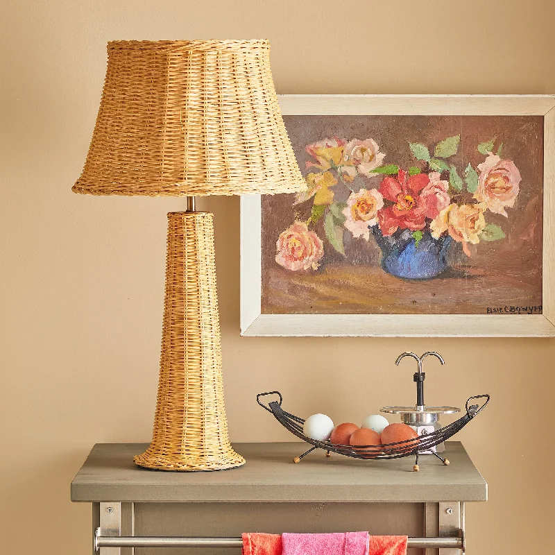 wooden table lamps with natural grain for a warm and organic feelCornet table lamp in rattan wooden table lamps with natural grain for a warm and organic feelCornet table lamp in rattan