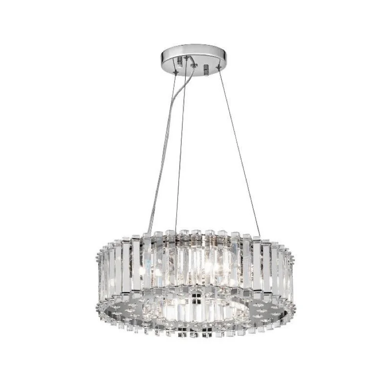 Tropical - Themed Ceiling Lights with Palm - Leaf Shapes and Rattan WrapsCrystal Skye 6Lt Pendant Light G9 in Chrome Elstead Lighting - ELS.KL-CRYSTAL-SKYE-P-A Tropical - Themed Ceiling Lights with Palm - Leaf Shapes and Rattan WrapsCrystal Skye 6Lt Pendant Light G9 in Chrome Elstead Lighting - ELS.KL-CRYSTAL-SKYE-P-A