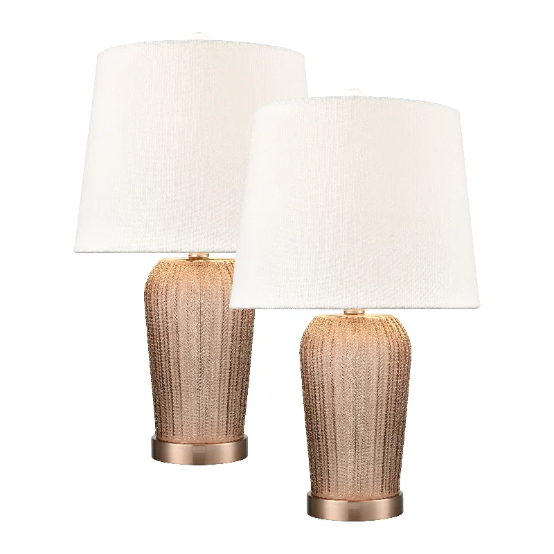 glass table lamps with a frosted surface for soft light diffusionProsper 21" High 1-Light Table Lamp (Set of 2)