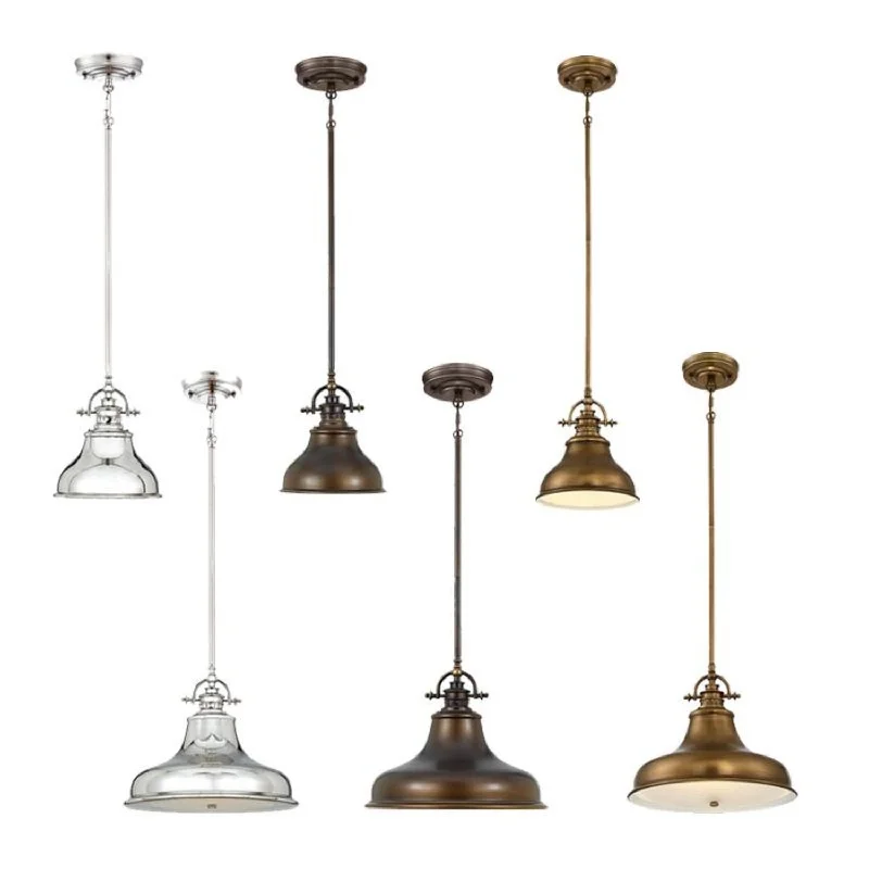 Modern Minimalist Ceiling Lights for Contemporary InteriorsEmery Pendant Light Small/Medium E27 in Silver/Bronze/Brass Elstead Lighting - ELS.QZ-EMERY-P-S, ELS.QZ-EMERY-P-M