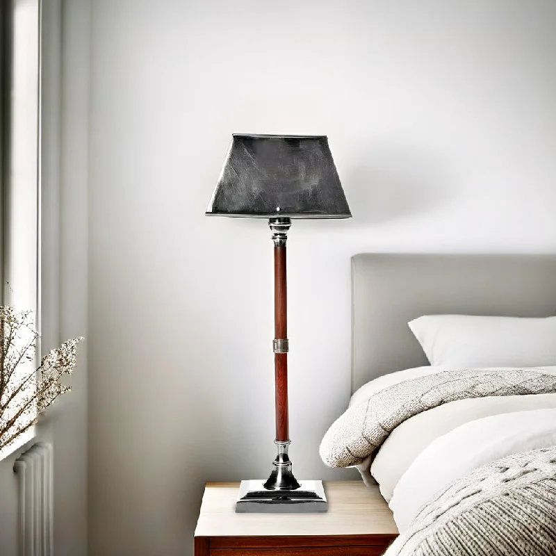 Metal Ceiling Lights in Brass, Copper, Stainless Steel, and IronJersey Table Lamp w/ Shade in Silver/Timber Emac and Lawton Lighting - ELPIM59589AS Metal Ceiling Lights in Brass, Copper, Stainless Steel, and IronJersey Table Lamp w/ Shade in Silver/Timber Emac and Lawton Lighting - ELPIM59589AS