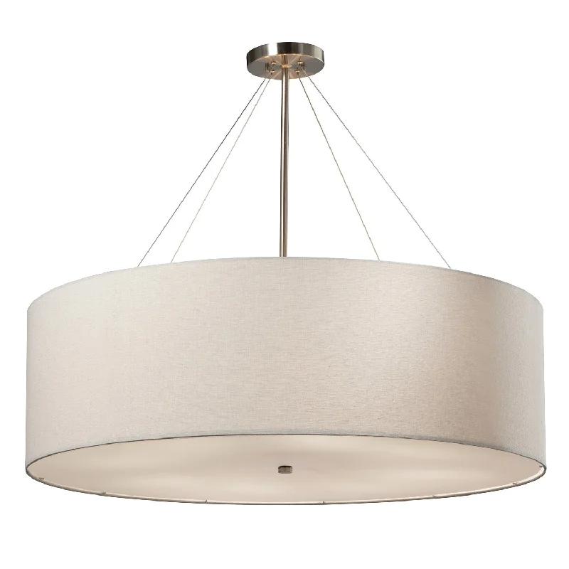 Modern Minimalist Ceiling Lights for Contemporary InteriorsJustice Designs Classic FAB-9594-WHTE-NCKL Pendant Light - Brushed Nickel Modern Minimalist Ceiling Lights for Contemporary InteriorsJustice Designs Classic FAB-9594-WHTE-NCKL Pendant Light - Brushed Nickel