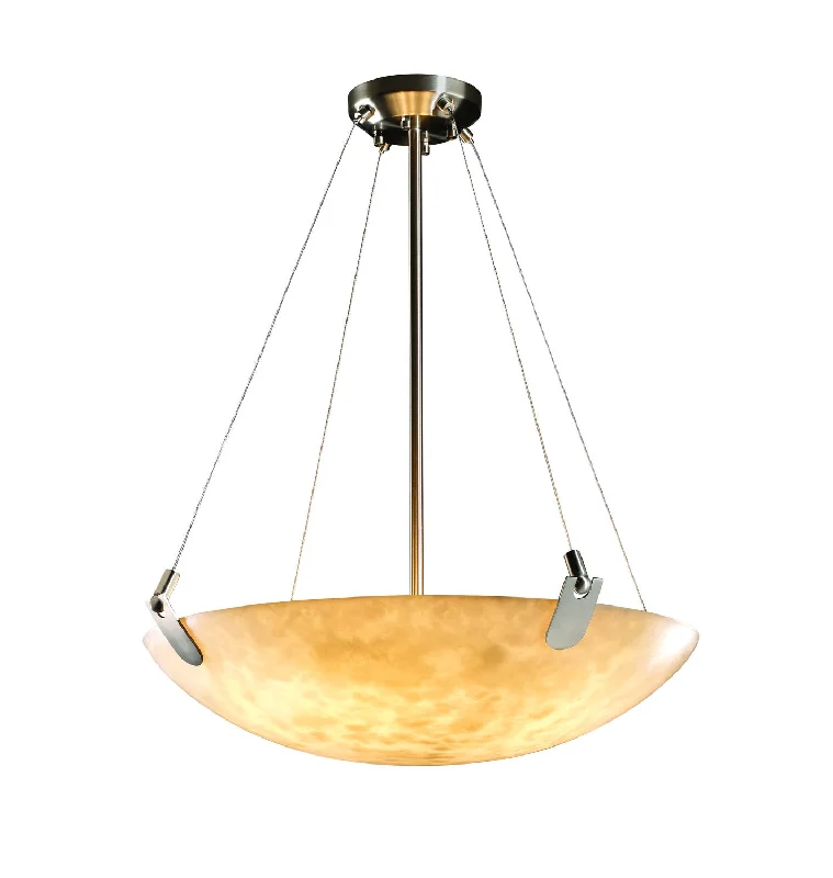 Japanese - Inspired Ceiling Lights with Shoji - Screen - like DiffusersJustice Designs Clouds CLD-9622-35-NCKL-LED5-5000 Pendant Light - Brushed Nickel Japanese - Inspired Ceiling Lights with Shoji - Screen - like DiffusersJustice Designs Clouds CLD-9622-35-NCKL-LED5-5000 Pendant Light - Brushed Nickel