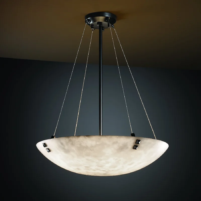 African - Inspired Ceiling Lights with Tribal Patterns and Natural MaterialsJustice Designs Clouds CLD-9662-35-MBLK-F3-LED5-5000 Pendant Light - Matte Black African - Inspired Ceiling Lights with Tribal Patterns and Natural MaterialsJustice Designs Clouds CLD-9662-35-MBLK-F3-LED5-5000 Pendant Light - Matte Black
