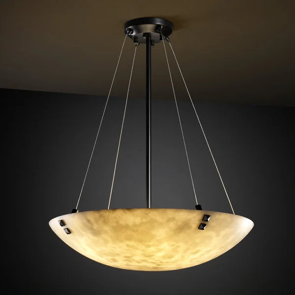 African - Inspired Ceiling Lights with Tribal Patterns and Natural MaterialsJustice Designs Clouds CLD-9664-35-MBLK-F3-LED6-6000 Pendant Light - Matte Black African - Inspired Ceiling Lights with Tribal Patterns and Natural MaterialsJustice Designs Clouds CLD-9664-35-MBLK-F3-LED6-6000 Pendant Light - Matte Black