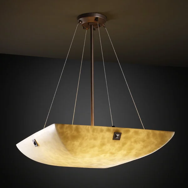 Tropical - Themed Ceiling Lights with Palm - Leaf Shapes and Rattan WrapsJustice Designs Clouds CLD-9667-25-DBRZ-F4-LED6-6000 Pendant Light - Dark Bronze Tropical - Themed Ceiling Lights with Palm - Leaf Shapes and Rattan WrapsJustice Designs Clouds CLD-9667-25-DBRZ-F4-LED6-6000 Pendant Light - Dark Bronze