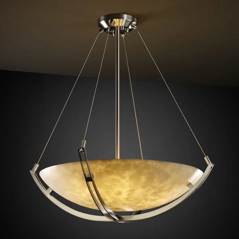 Indian - Themed Ceiling Lights with Intricate Filigree and Mirror WorkJustice Designs Clouds CLD-9722-35-NCKL Pendant Light - Brushed Nickel Indian - Themed Ceiling Lights with Intricate Filigree and Mirror WorkJustice Designs Clouds CLD-9722-35-NCKL Pendant Light - Brushed Nickel