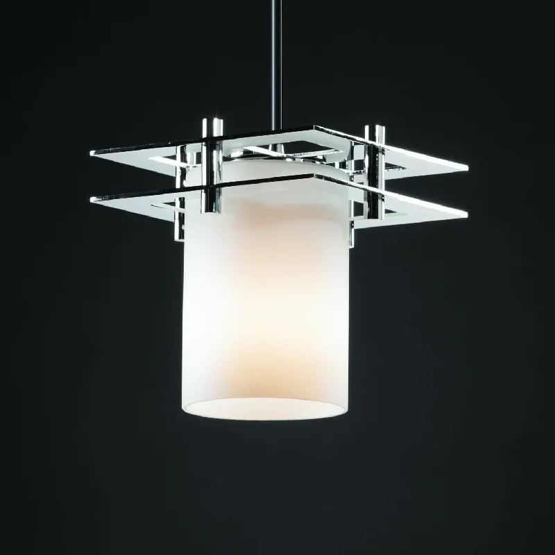 Modern Minimalist Ceiling Lights for Contemporary InteriorsJustice Designs Fusion FSN-8165-10-OPAL-CROM-BKCD Pendant Light - Polished Chrome Modern Minimalist Ceiling Lights for Contemporary InteriorsJustice Designs Fusion FSN-8165-10-OPAL-CROM-BKCD Pendant Light - Polished Chrome