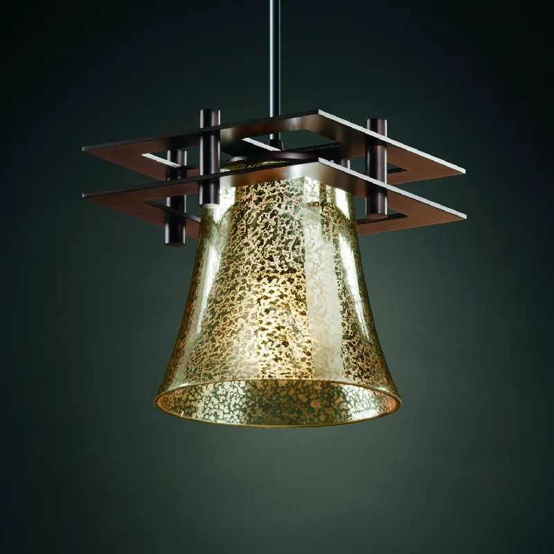 Mediterranean - Style Ceiling Lights with Terra - Cotta and Ceramic DetailsJustice Designs Fusion FSN-8165-20-MROR-DBRZ-BKCD Pendant Light - Dark Bronze Mediterranean - Style Ceiling Lights with Terra - Cotta and Ceramic DetailsJustice Designs Fusion FSN-8165-20-MROR-DBRZ-BKCD Pendant Light - Dark Bronze