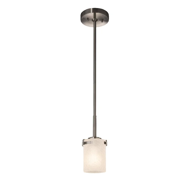 Mediterranean - Style Ceiling Lights with Terra - Cotta and Ceramic DetailsJustice Designs Fusion FSN-8455-10-FRCR-NCKL Pendant Light - Brushed Nickel Mediterranean - Style Ceiling Lights with Terra - Cotta and Ceramic DetailsJustice Designs Fusion FSN-8455-10-FRCR-NCKL Pendant Light - Brushed Nickel