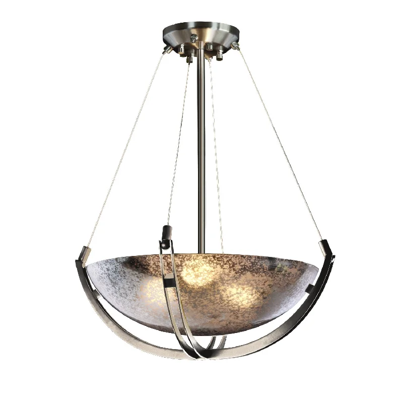 Moroccan Ceiling Lights with Colorful Stained Glass and Geometric CarvingsJustice Designs Fusion FSN-9721-35-MROR-NCKL-LED3-3000 Pendant Light - Brushed Nickel Moroccan Ceiling Lights with Colorful Stained Glass and Geometric CarvingsJustice Designs Fusion FSN-9721-35-MROR-NCKL-LED3-3000 Pendant Light - Brushed Nickel