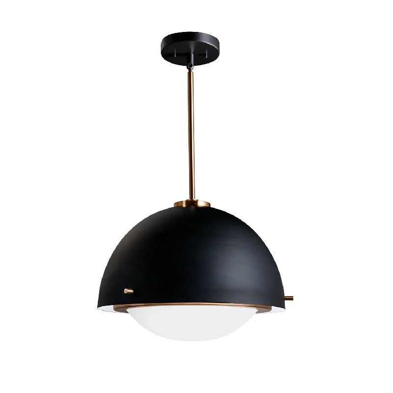 Retro Ceiling Lights Inspired by the 1950s and 1960s DesignJustice Designs Hemisphere FSN-4001-OPAL-MBBR Pendant Light - Matte Black w/ Brass Retro Ceiling Lights Inspired by the 1950s and 1960s DesignJustice Designs Hemisphere FSN-4001-OPAL-MBBR Pendant Light - Matte Black w/ Brass