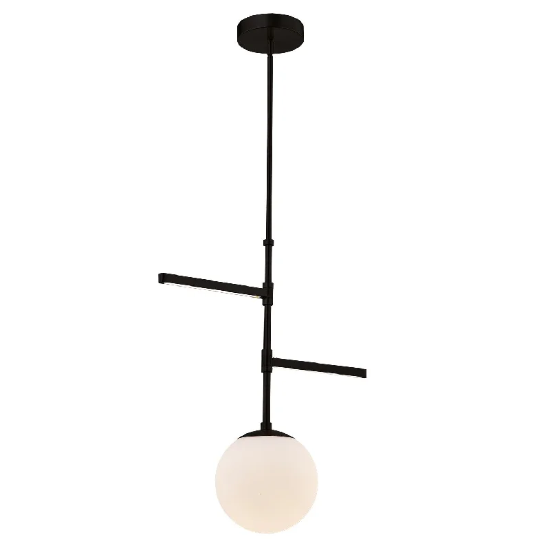 Contemporary Ceiling Lights with Unique, Abstract ShapesJustice Designs Intersect FSN-4255-OPAL-MBLK Pendant Light - Matte Black