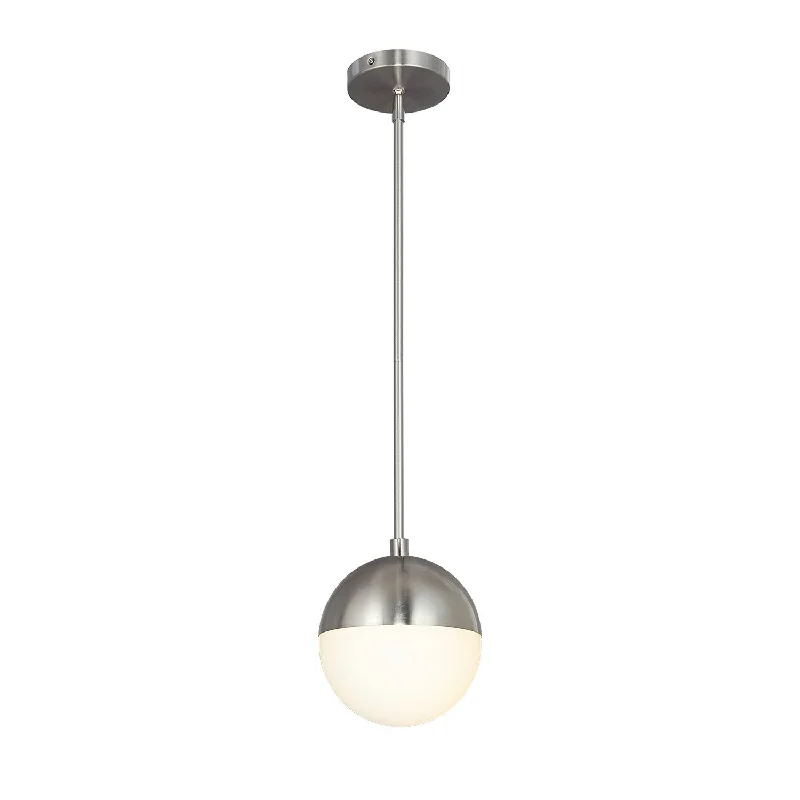 Modern Minimalist Ceiling Lights for Contemporary InteriorsJustice Designs Ion FSN-4150-OPAL-NCKL Pendant Light - Brushed Nickel Modern Minimalist Ceiling Lights for Contemporary InteriorsJustice Designs Ion FSN-4150-OPAL-NCKL Pendant Light - Brushed Nickel
