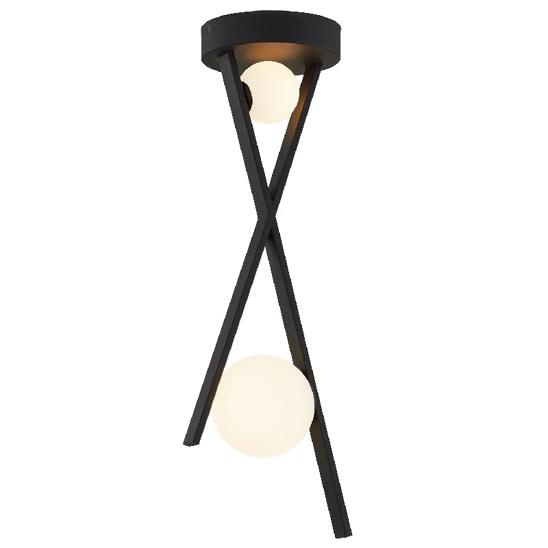 Tropical - Themed Ceiling Lights with Palm - Leaf Shapes and Rattan WrapsJustice Designs Stix FSN-4019-OPAL-MBLK Pendant Light - Matte Black Tropical - Themed Ceiling Lights with Palm - Leaf Shapes and Rattan WrapsJustice Designs Stix FSN-4019-OPAL-MBLK Pendant Light - Matte Black