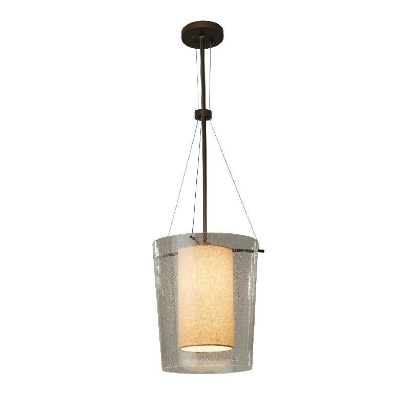 Bohemian Ceiling Lights with Beads, Tassels, and Colorful GlassJustice Designs Textile FAB-8010-CREM-DBRZ Pendant Light - Dark Bronze Bohemian Ceiling Lights with Beads, Tassels, and Colorful GlassJustice Designs Textile FAB-8010-CREM-DBRZ Pendant Light - Dark Bronze