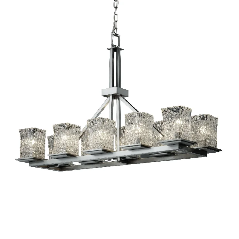 Retro Ceiling Lights Inspired by the 1950s and 1960s DesignJustice Designs Veneto Luce GLA-8650-26-CLRT-NCKL Pendant Light - Brushed Nickel