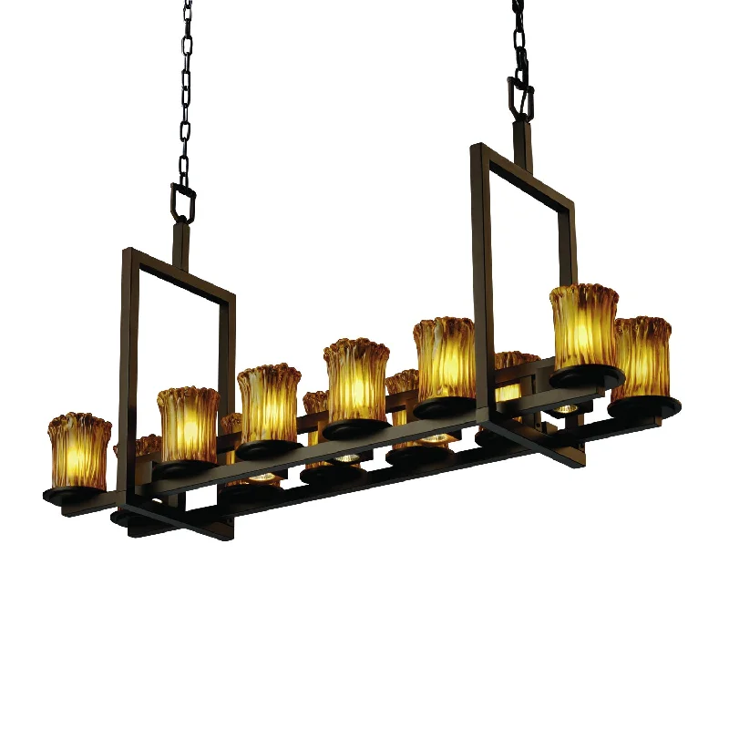 Mid - Century Modern Ceiling Lights with Simple, Sleek LinesJustice Designs Veneto Luce GLA-8720-16-AMBR-DBRZ Pendant Light - Dark Bronze Mid - Century Modern Ceiling Lights with Simple, Sleek LinesJustice Designs Veneto Luce GLA-8720-16-AMBR-DBRZ Pendant Light - Dark Bronze