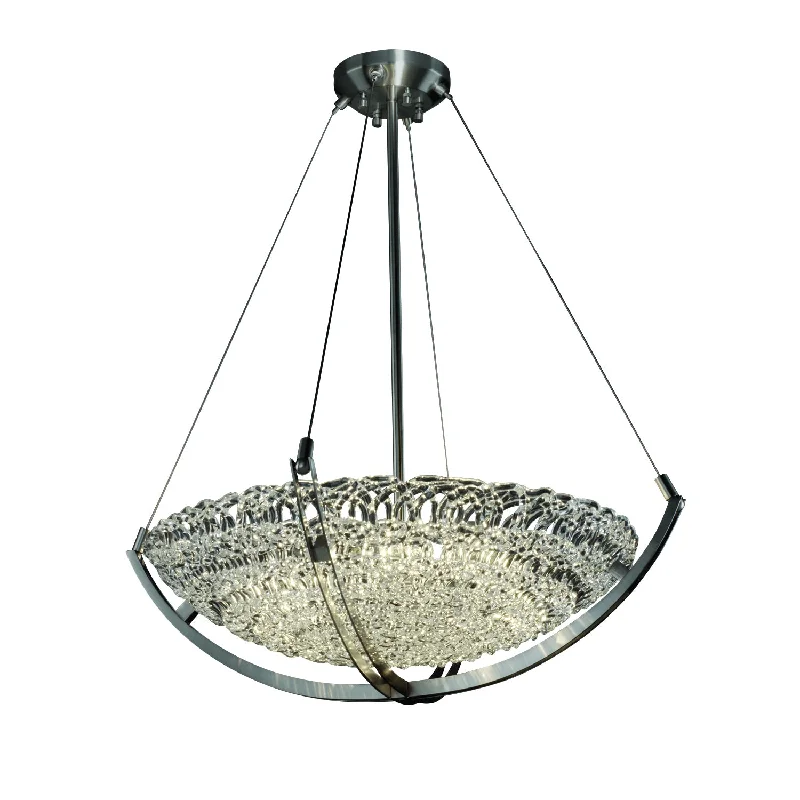 Retro Ceiling Lights Inspired by the 1950s and 1960s DesignJustice Designs Veneto Luce GLA-9722-35-LACE-NCKL-LED5-5000 Pendant Light - Brushed Nickel Retro Ceiling Lights Inspired by the 1950s and 1960s DesignJustice Designs Veneto Luce GLA-9722-35-LACE-NCKL-LED5-5000 Pendant Light - Brushed Nickel