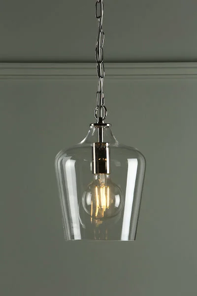 Industrial Style Ceiling Lights with Exposed Bulbs and Metal CagesLaura Ashley Ockley Pendant Polished Chrome & Glass Industrial Style Ceiling Lights with Exposed Bulbs and Metal CagesLaura Ashley Ockley Pendant Polished Chrome & Glass