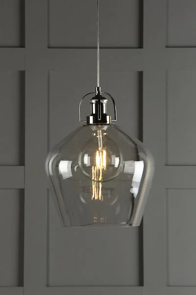 Tropical - Themed Ceiling Lights with Palm - Leaf Shapes and Rattan WrapsLaura Ashley Rye Large Glass Pendant Clear Tropical - Themed Ceiling Lights with Palm - Leaf Shapes and Rattan WrapsLaura Ashley Rye Large Glass Pendant Clear