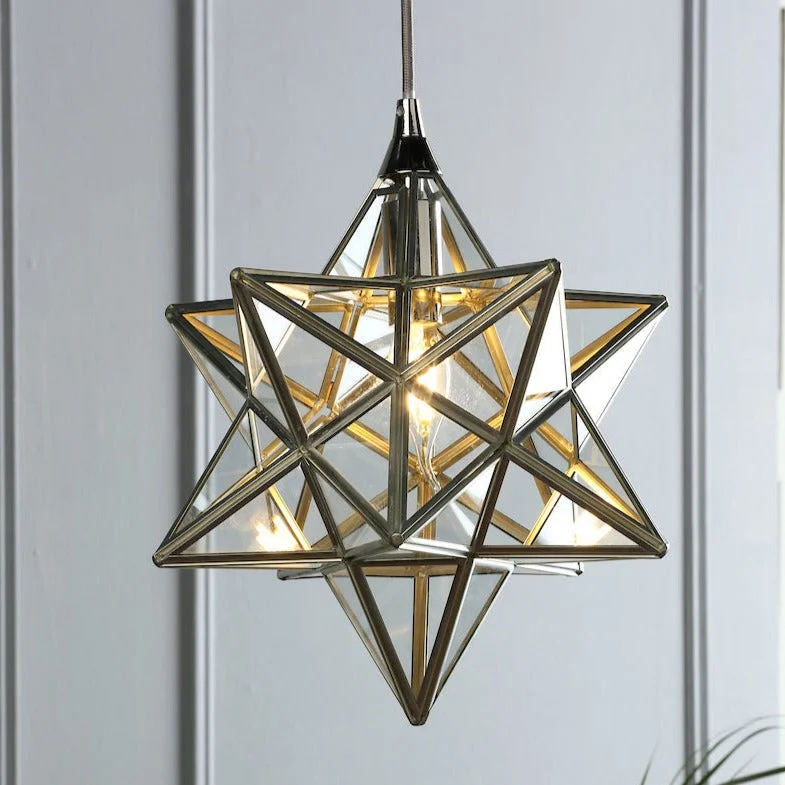 Contemporary Ceiling Lights with Unique, Abstract ShapesLaura Ashley Star Pendant Polished Silver Glass Small Contemporary Ceiling Lights with Unique, Abstract ShapesLaura Ashley Star Pendant Polished Silver Glass Small